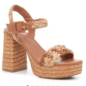 Marc Fisher Seclude Platform Raffia Sandal